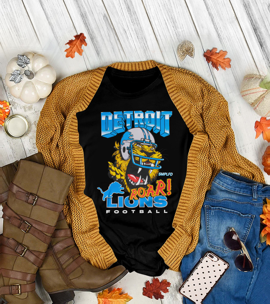 Detroit Lions Roar Football Detroit Lions Roar Football T-Shirt