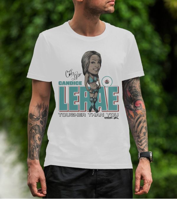 Candice Lerae Tougher Than You Clotheslined X Dynamite Kid Caricature T-Shirt