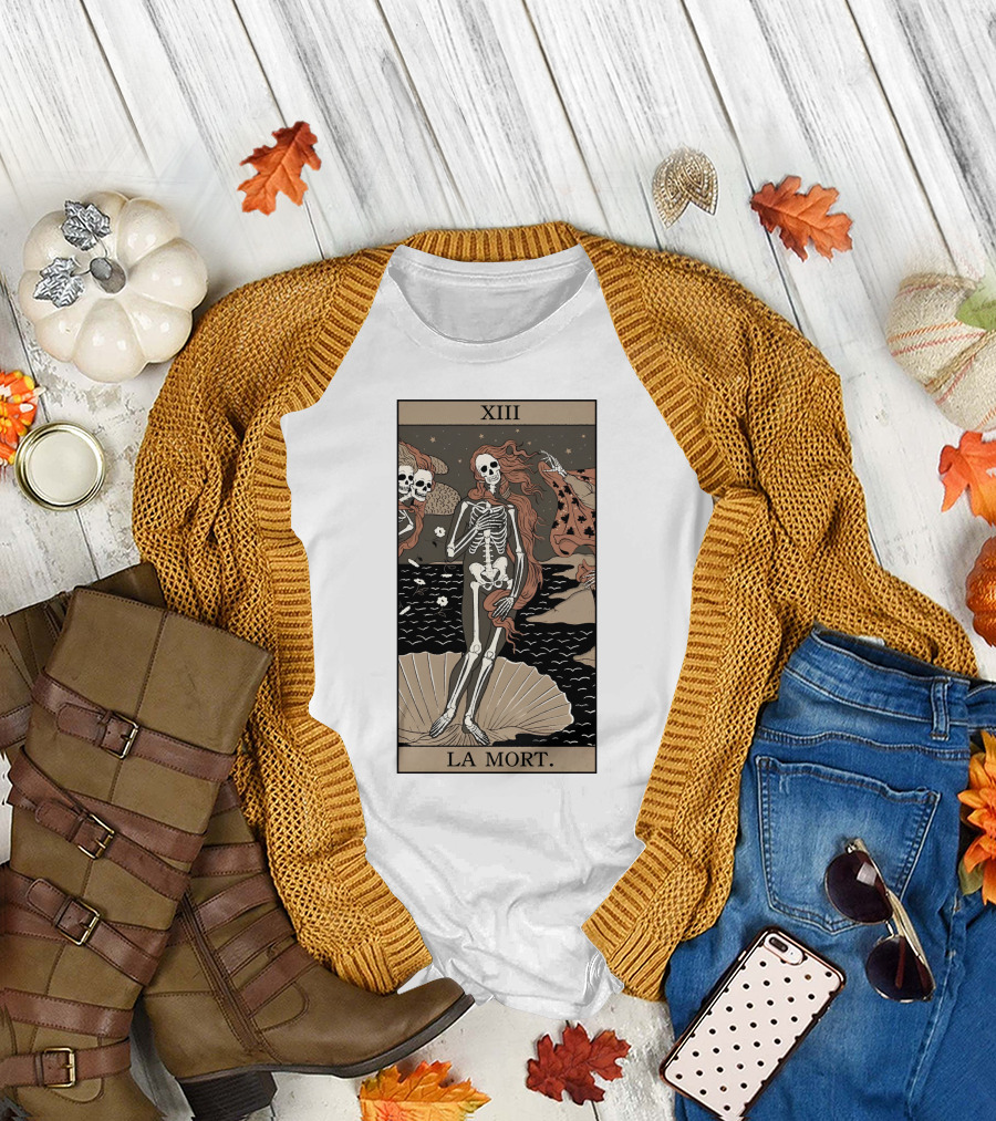 XIII La Mort Tarot Death of Venus Skeleton T-Shirt