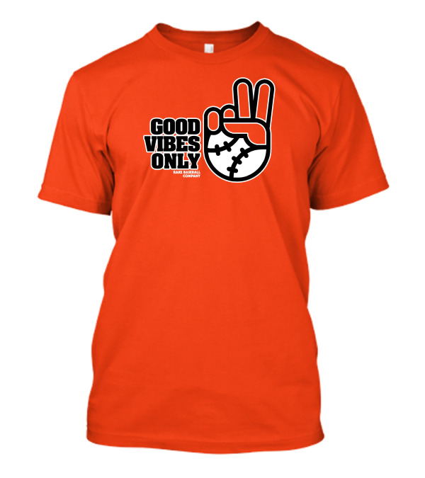 GOOD VIBES ONLY RAKE BASEBALL COMPANY PEACE SIGN BASEBALL T-Shirt