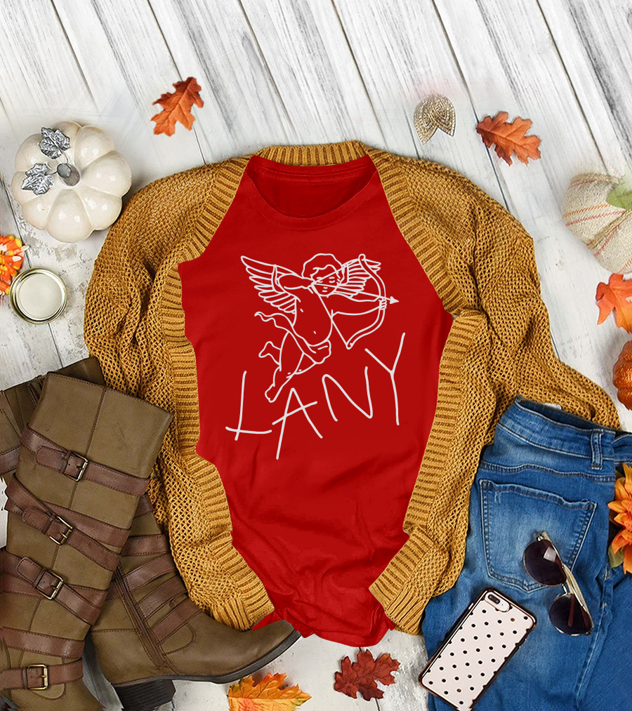 Lany Cherub Cupid Bow Red Long Sleeve T-Shirt