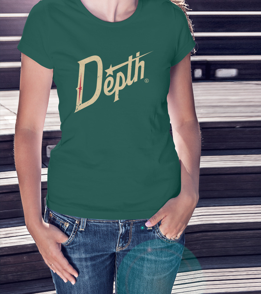 Depth Parody Vintage Style Text With Star Accent T-Shirt