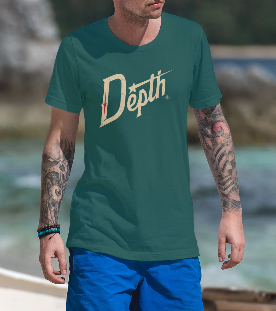 Depth Parody Vintage Style Text With Star Accent T-Shirt