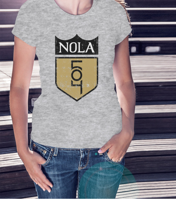 NOLA 504 Shield Badge Emblem T-Shirt