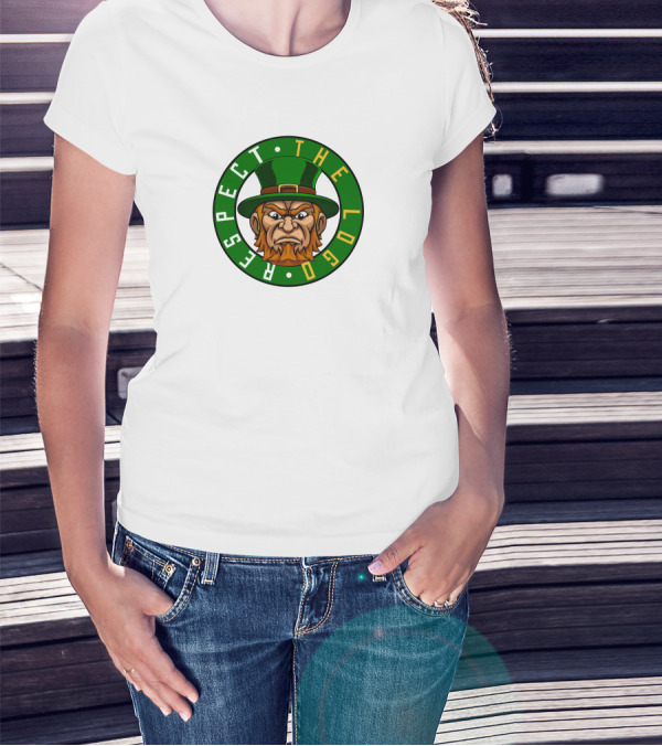 Respect The Logo Irish Mascot Green Hat T-Shirt