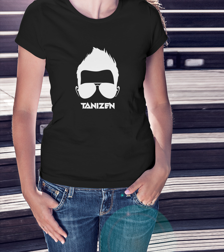 Tanizen Headphones Hairstyle Sunglasses T-Shirt