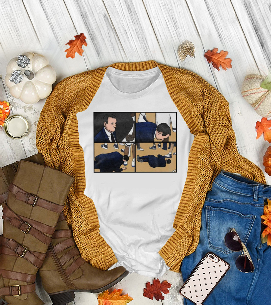 Dave Portnoy On-Court Collapse Comic Panel T-Shirt