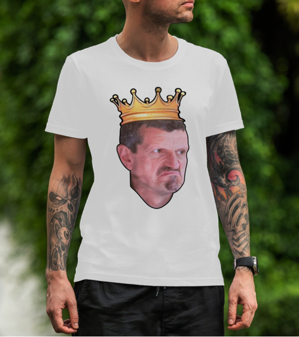 Haas F1 Team Bahrain GP Guenther Steiner King Crown T-Shirt