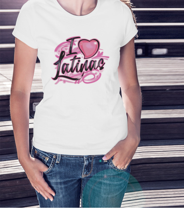 Imdope Shop I Love Latinas Glaive Heart T-Shirt