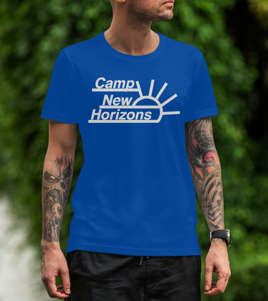 Camp New Horizons Camper Sunrise T-Shirt