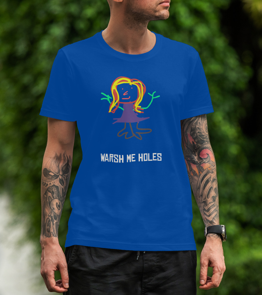 Deirdre Warsh Me Holes Colorful Stick Figure T-Shirt