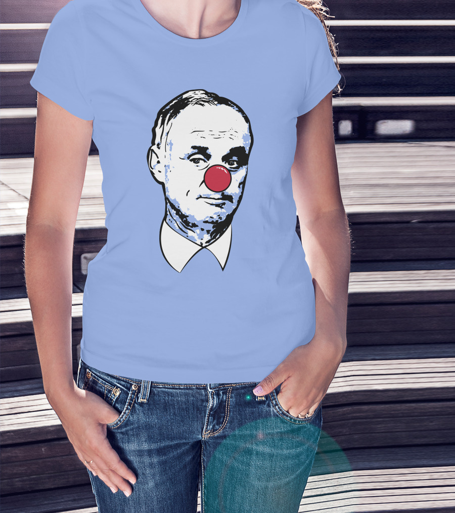Clown Rob Manfred Blue Background Red Nose T-Shirt