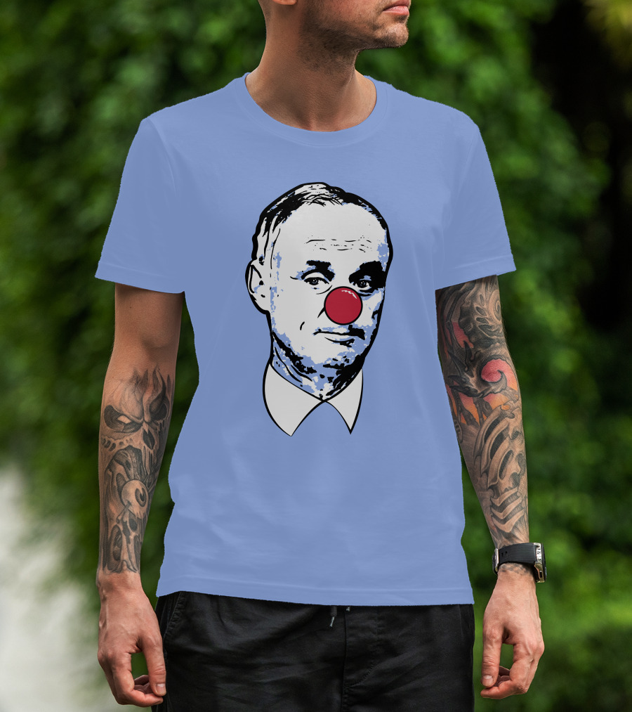 Clown Rob Manfred Blue Background Red Nose T-Shirt