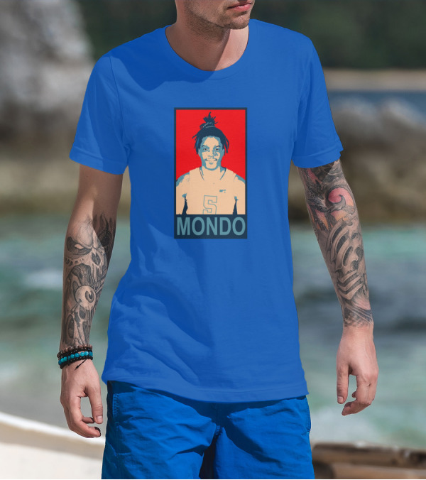 Armando Bacot Mondo Number 5 Red And Blue T-Shirt