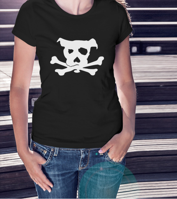 Wholesomememes Pirate Dog Skull And Crossbones T-Shirt