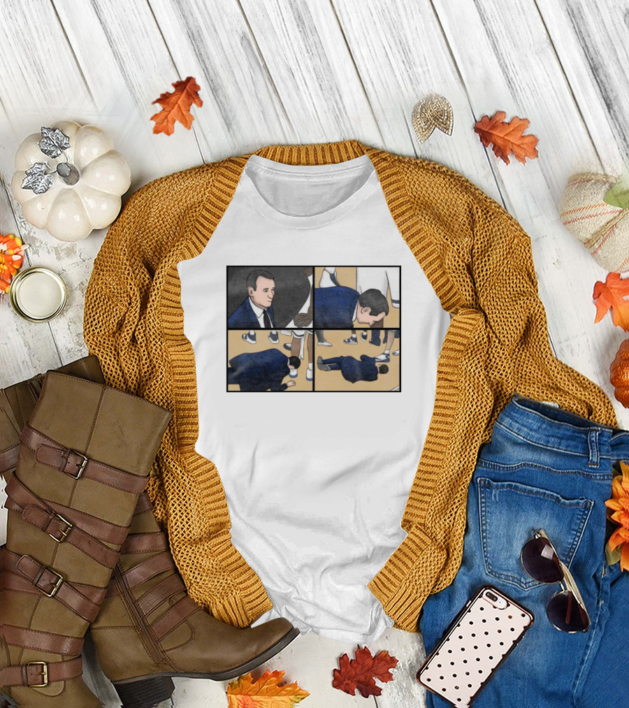 Coach Collapse Comic Panel Humor Scene T-Shirt
