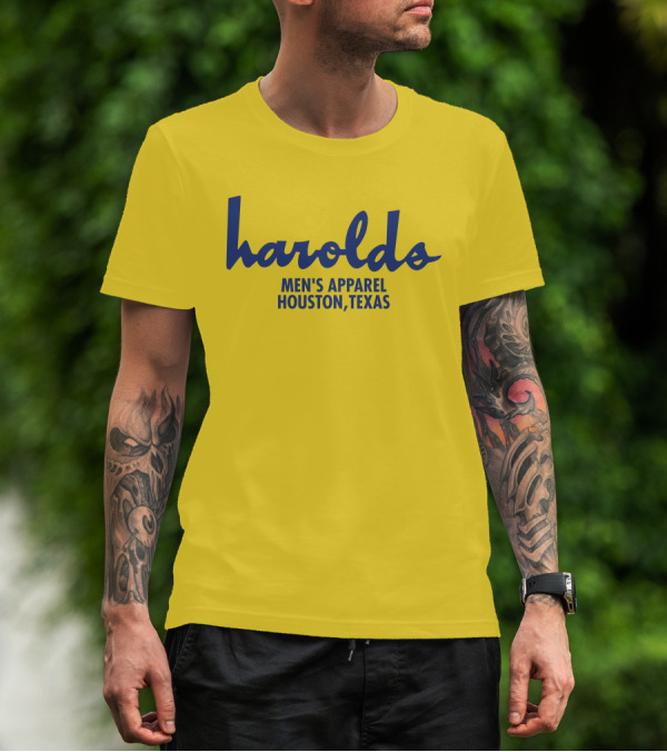 Harolds Men's Apparel Houston Texas Vintage Super 70s Sports Store Earl Campbell T-Shirt