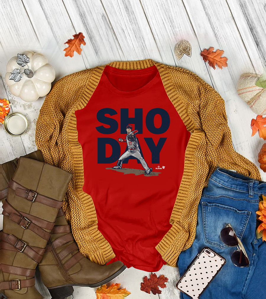 SHO DAY MLB Players Pitching Number 17 T-Shirt