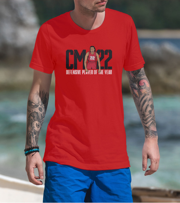 Caleb McConnell X The Players Trunk CM 22 Defensive Player Of The Year Red Basketball T-Shirt