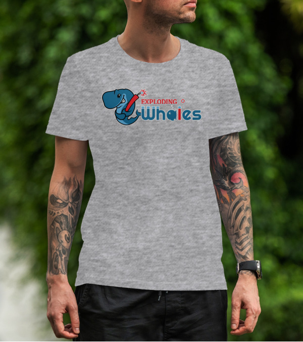 Eugene Emeralds Exploding Whales Whale Holding Dynamite T-Shirt