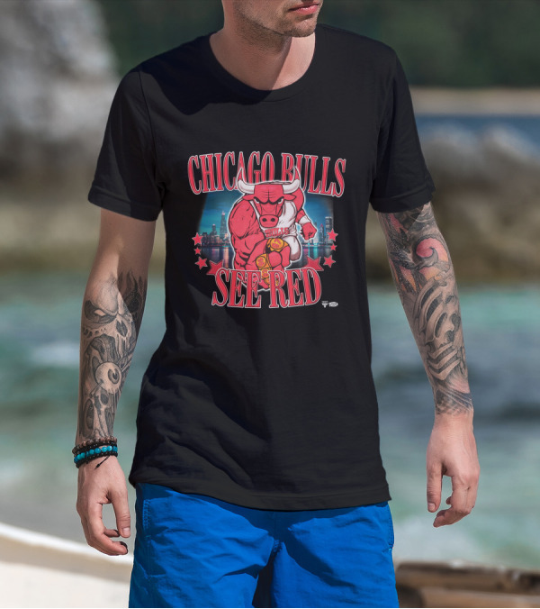 Chicago Bulls See Red Skyline 2XtremeBounce T-Shirt