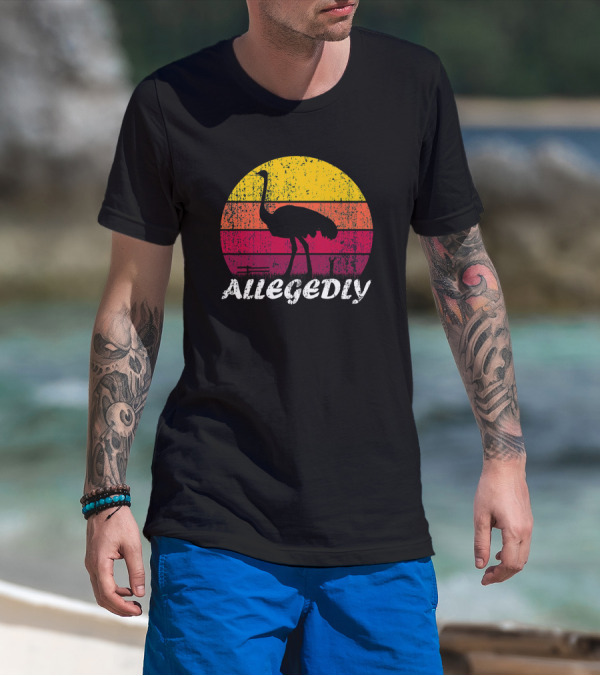 Letterkenny Vintage Allegedly Ostrich Retro Sunset T-Shirt