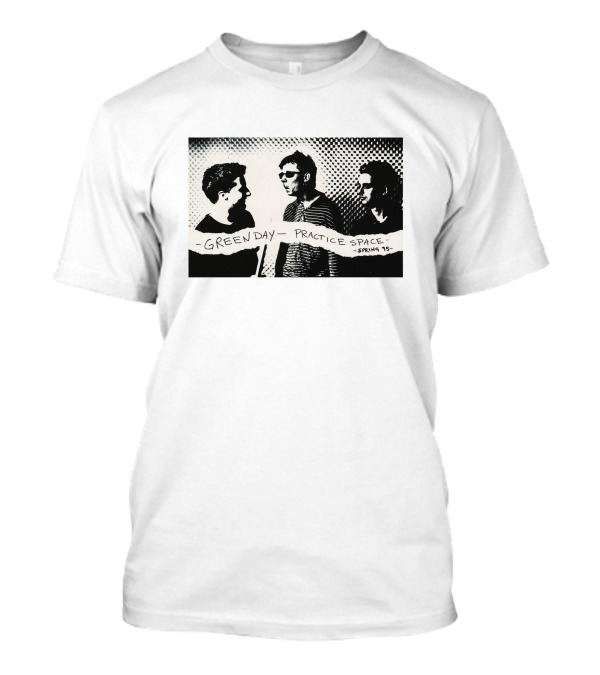 Green Day Practice Space Oakland Spring '95 Livsvinyl T-Shirt