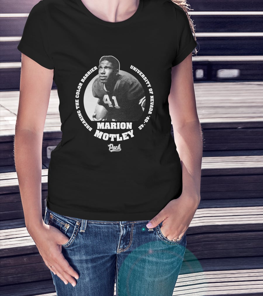 Breaking The Color Barrier Marion Motley University Of Nevada Football Pack T-Shirt