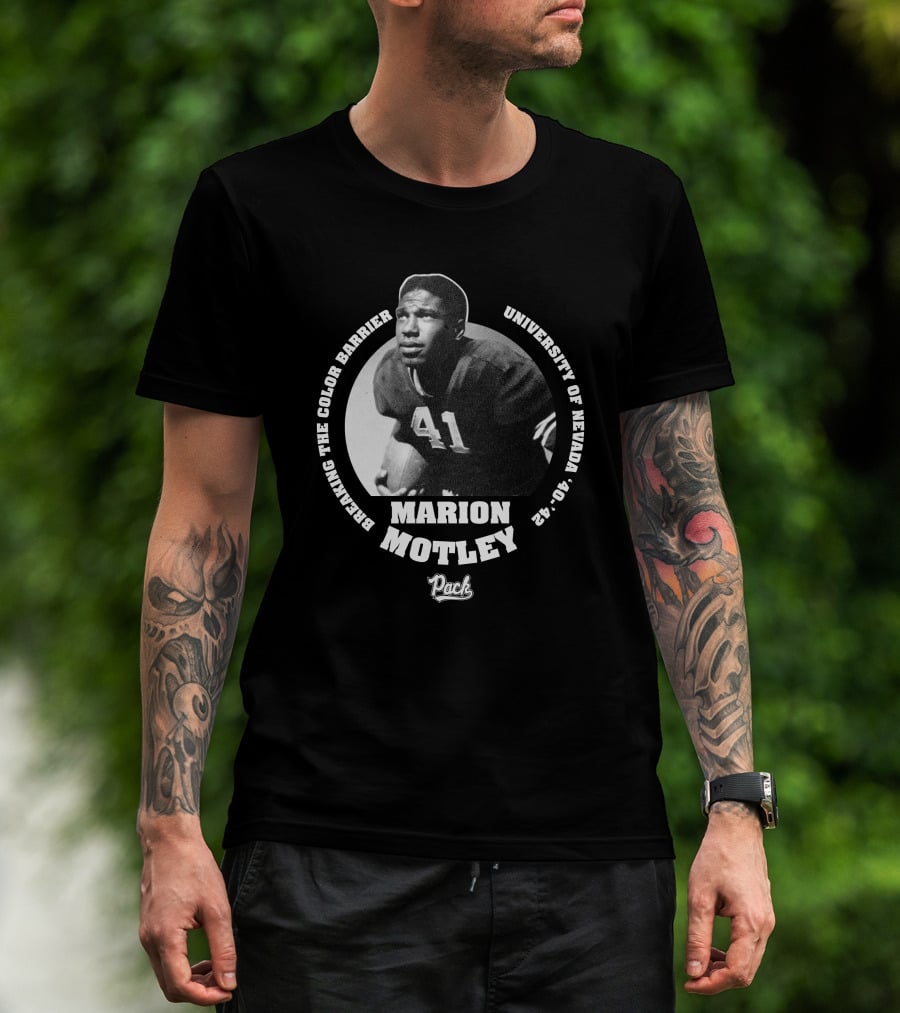 Breaking The Color Barrier Marion Motley University Of Nevada Football Pack T-Shirt