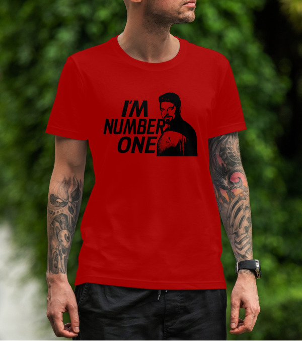 Star Trek I'm Number One Jonathan Frakes Red Crewneck T-Shirt