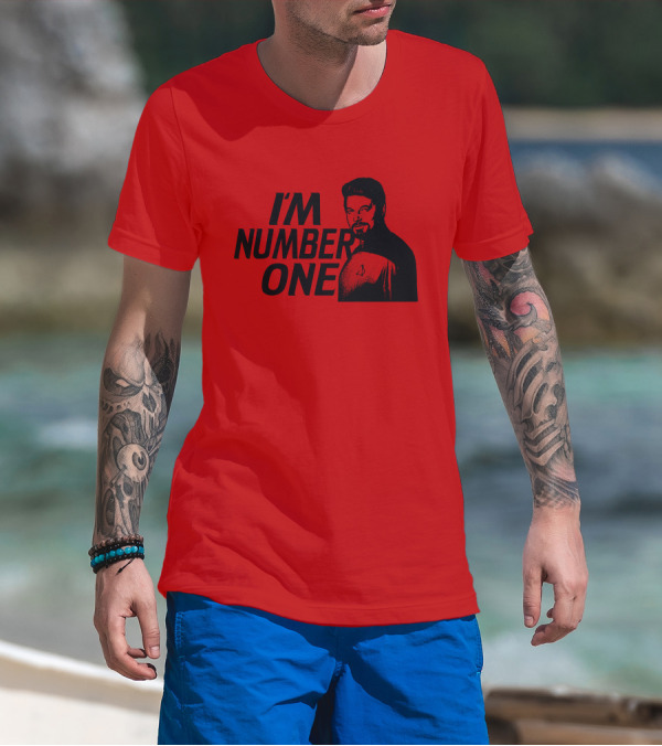 Star Trek I'm Number One Jonathan Frakes Red Crewneck T-Shirt