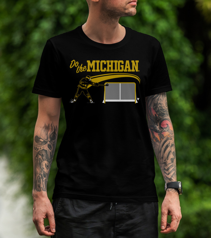 Do The Michigan Hockey Player Scoring Goal T-Shirt