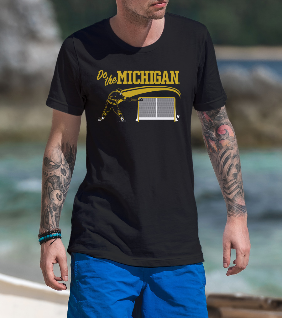 Do The Michigan Hockey Player Scoring Goal T-Shirt