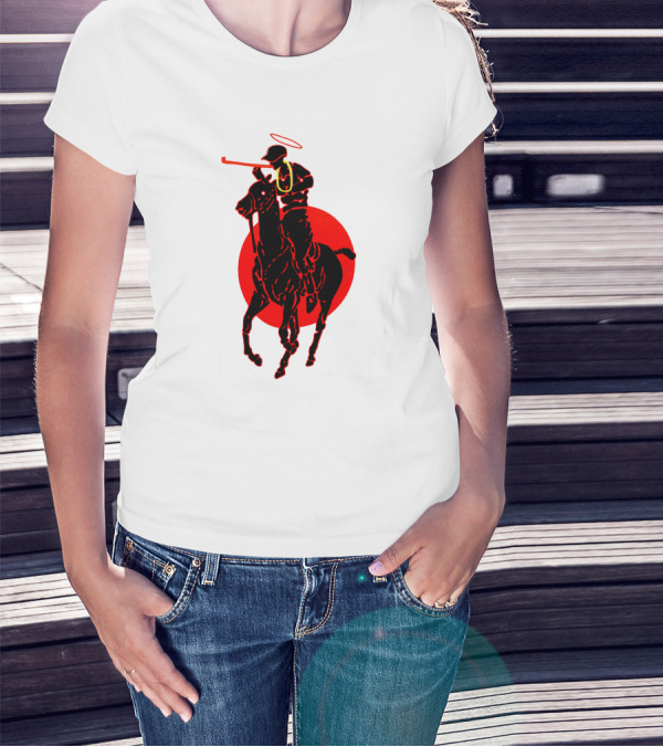 Soto Asa Merch Polo Player Halo Red Circle T-Shirt