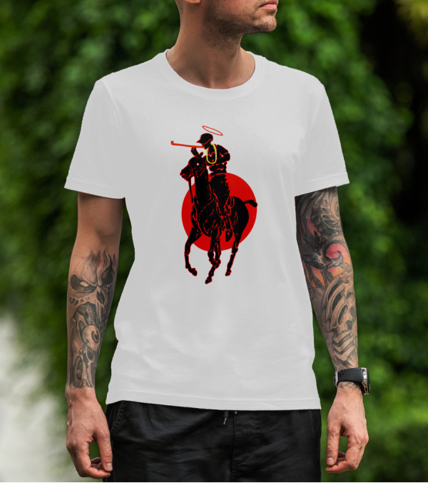 Soto Asa Merch Polo Player Halo Red Circle T-Shirt
