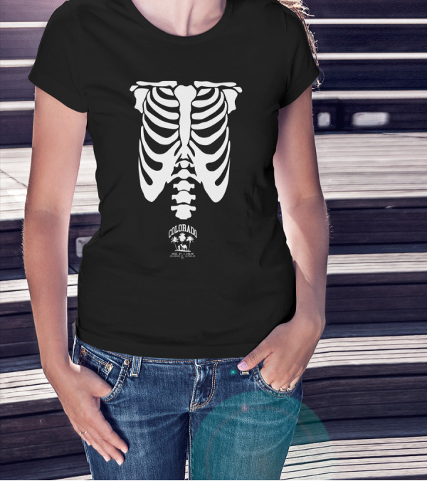 COLORADO MADE BY A BEAR OCEAN GOODIES AND CAPSULES RIB CAGE PALM TREES T-Shirt