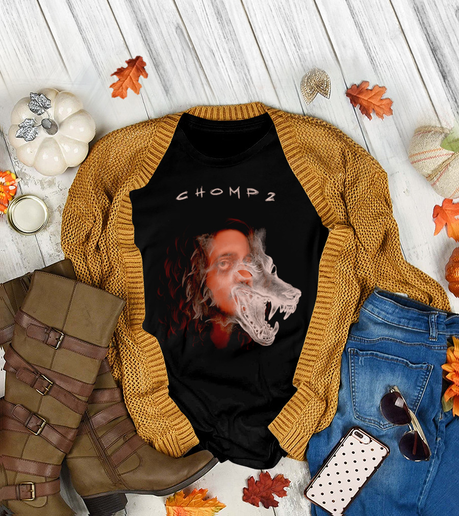 CHOMP 2 Russ Merch Wolf Overlay T-Shirt
