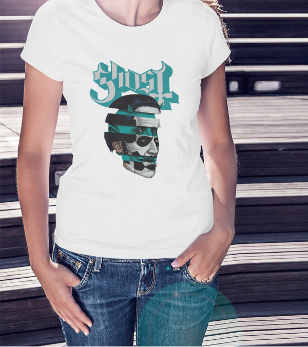 Ghost Band Fragmented Face T-Shirt