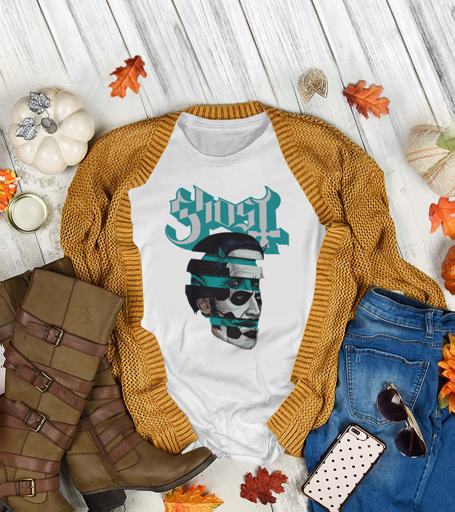 Ghost Band Fragmented Face T-Shirt