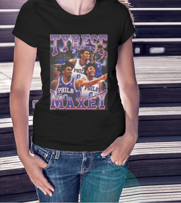 TYRESE MAXEY PHILA NBA Basketball Player T-Shirt