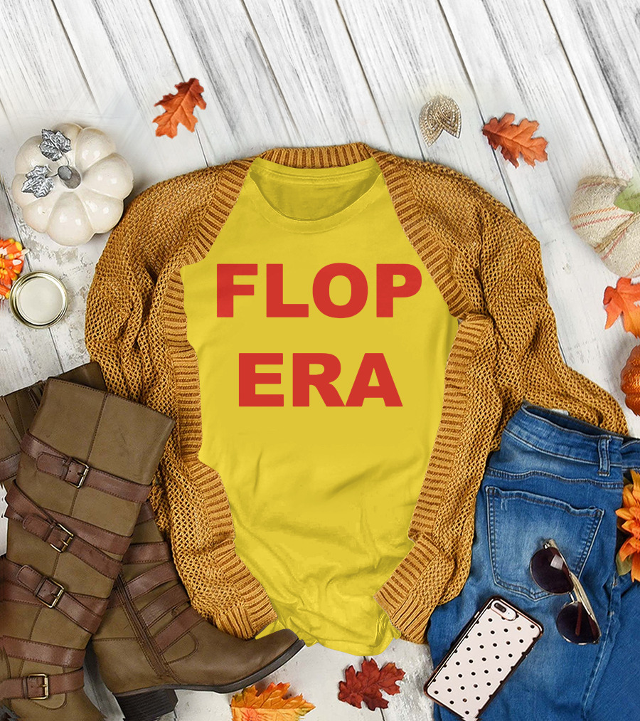 FLOP ERA Yellow Background T-Shirt