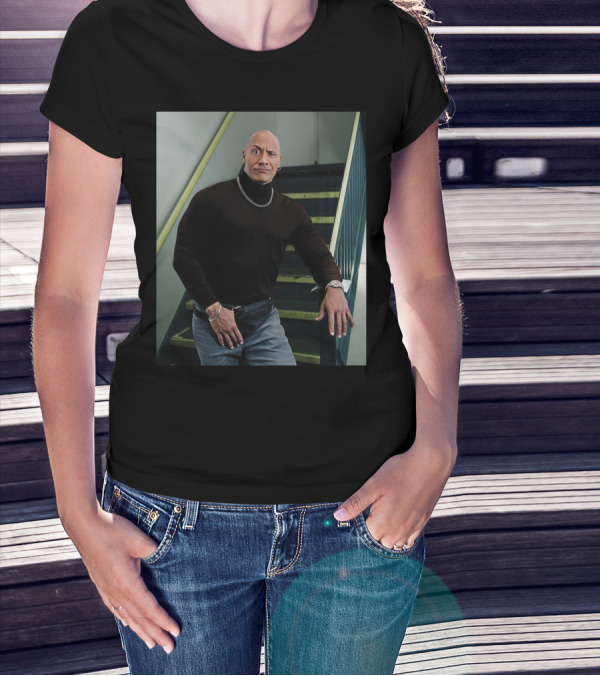 The Rock Iconic 90s Turtleneck Fanny Pack Look T-Shirt