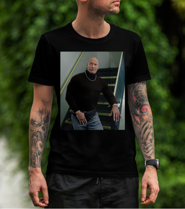 The Rock Iconic 90s Turtleneck Fanny Pack Look T-Shirt