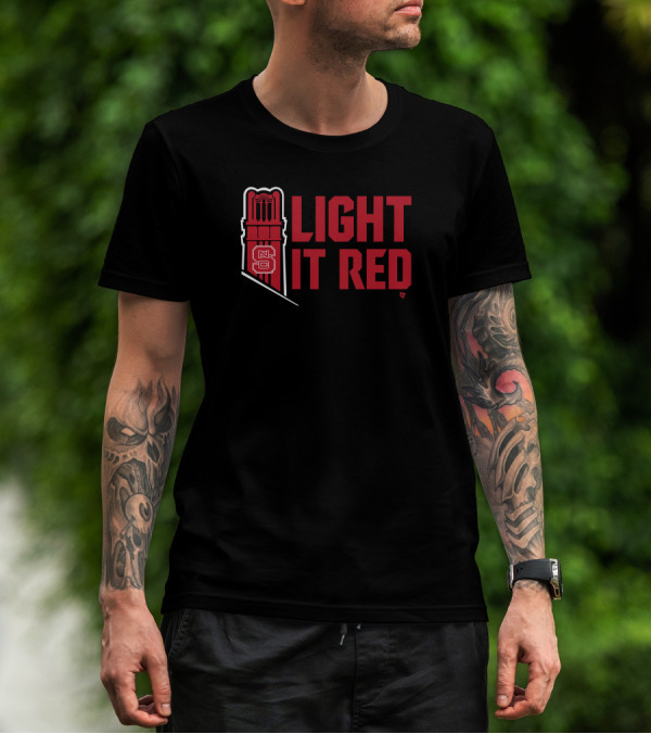 NC State Light It Red Tower T-Shirt