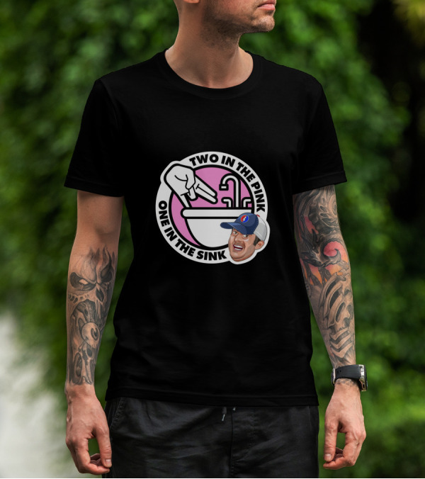 Angel Resto Stugotz 790 Two In The Pink One In The Sink Graphic Face And Hand T-Shirt