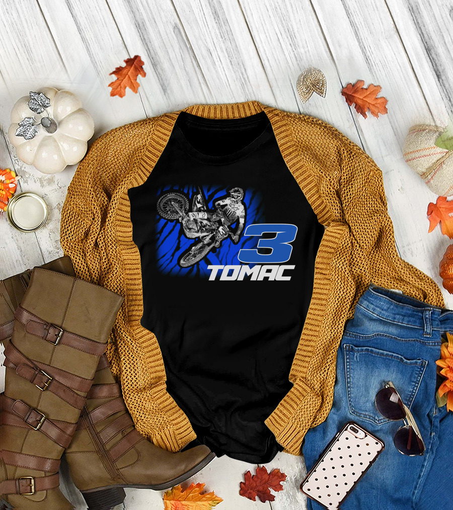 ET3 Tomac 3 Motocross Racing Eli Tomac Merchandise T-Shirt