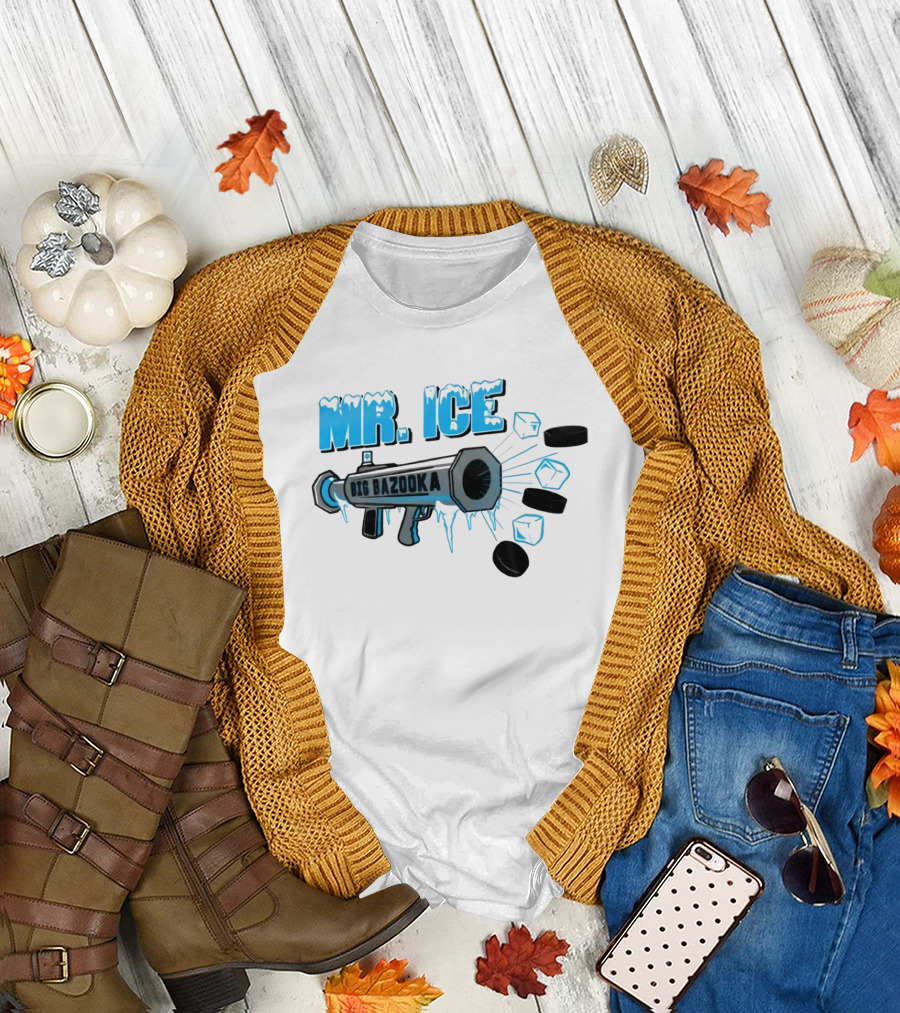 MR. ICE Big Bazooka with Ice Cubes and Pucks T-Shirt