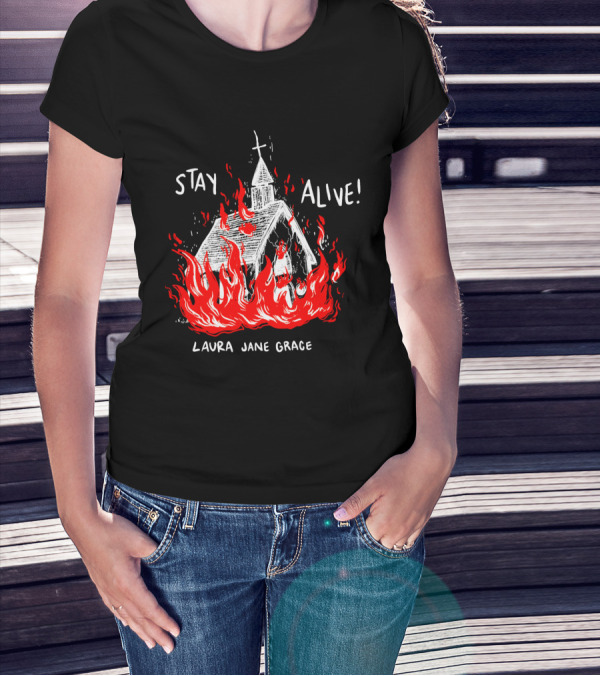 Laura Jane Grace Stay Alive Church In Flames T-Shirt