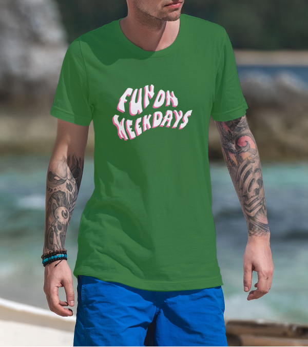 Fun On Weekdays Jenna Palek Merch Bold Green Text T-Shirt