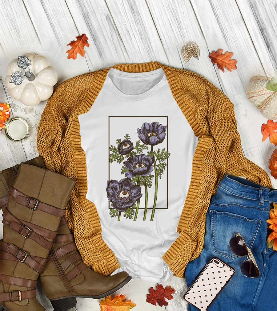 Creepy Eye Anemone Botanical Clothing T-Shirt